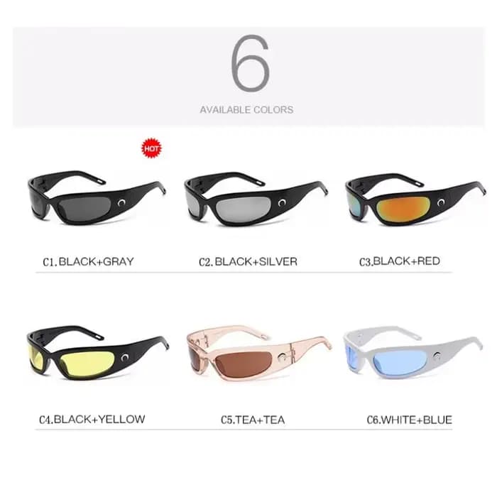 Lunettes de soleil rectangulaires Moon pour femmes et hommes