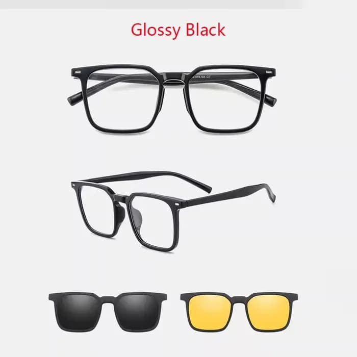 Haute qualité 160mm grande taille lunettes cadre 3 en 1 pince magnétique