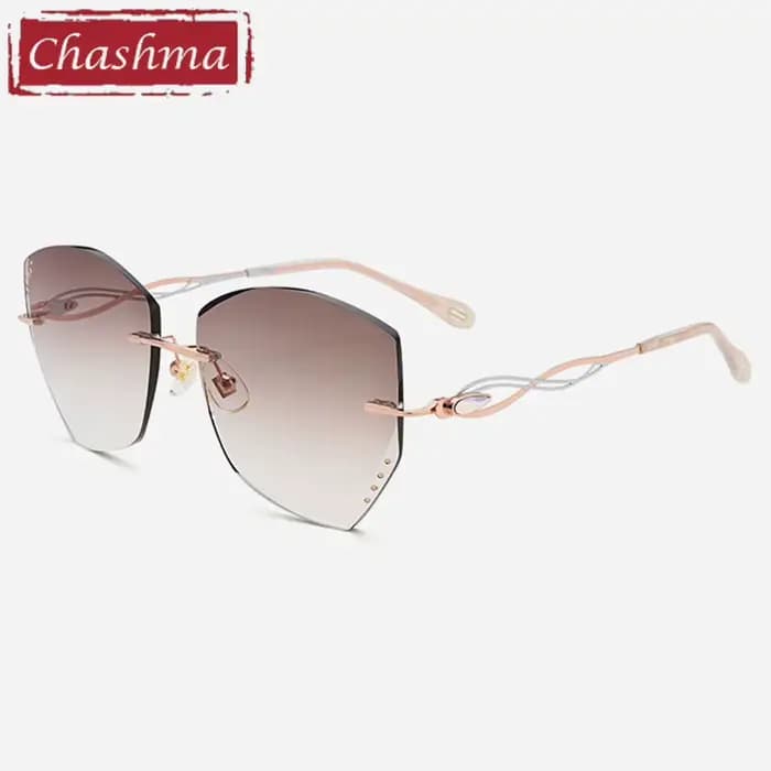 Lunettes de soleil de luxe sans bords pour femmes