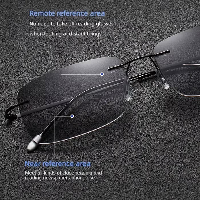 Lunettes de soleil de lecture sans monture pour hommes et femmes
