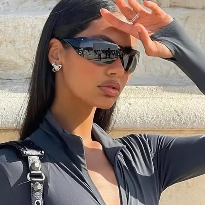 Y2K – lunettes de soleil de styliste sans bords pour femmes et hommes