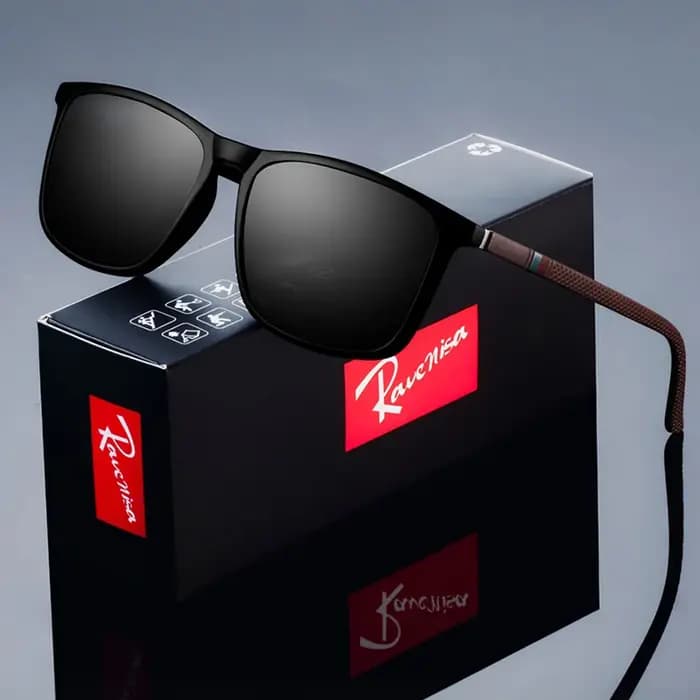 Lunettes de soleil polarisées carrées pour hommes