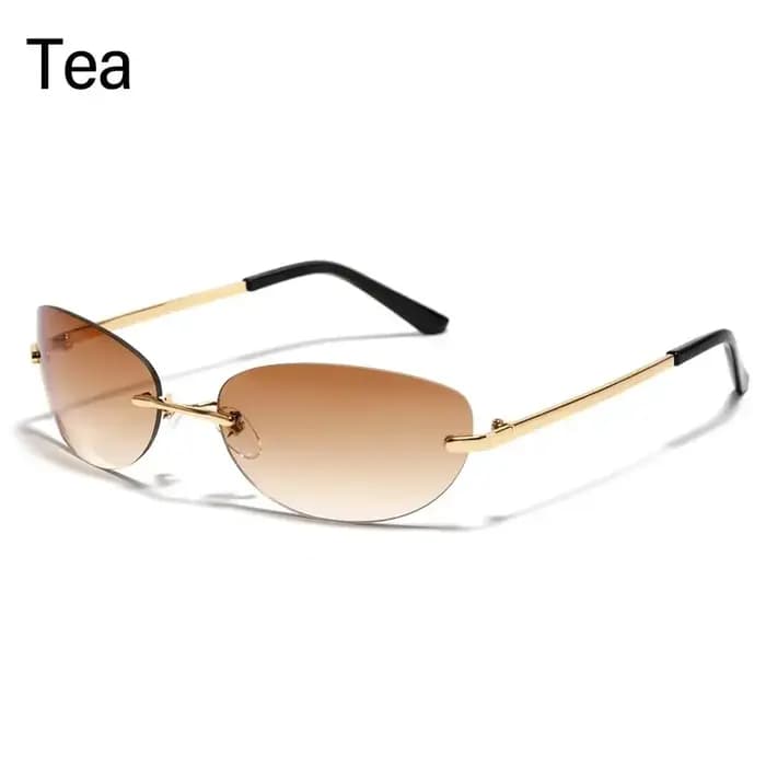 Y2K-Lunettes de soleil sans bords pour femmes et hommes