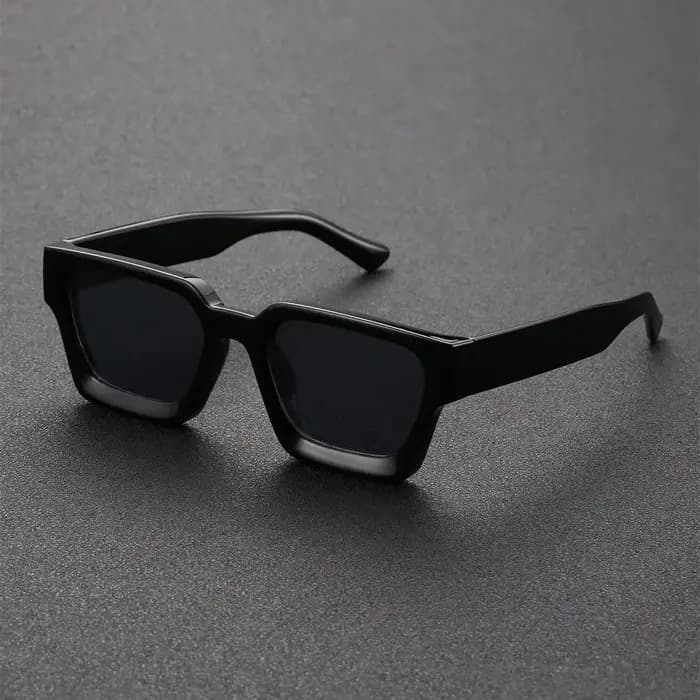 Lunettes de soleil de luxe rétro noires Millionaire Shades pour hommes, lunettes de soleil carrées d