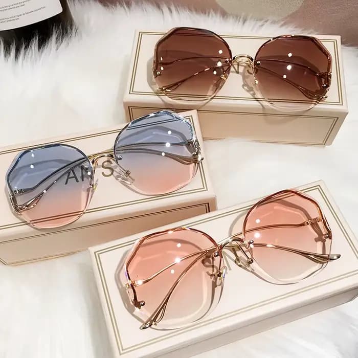 Lunettes De soleil rondes irrégulières pour femmes