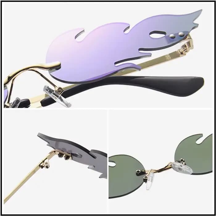 Lunettes de soleil flamme de feu pour femmes et hommes