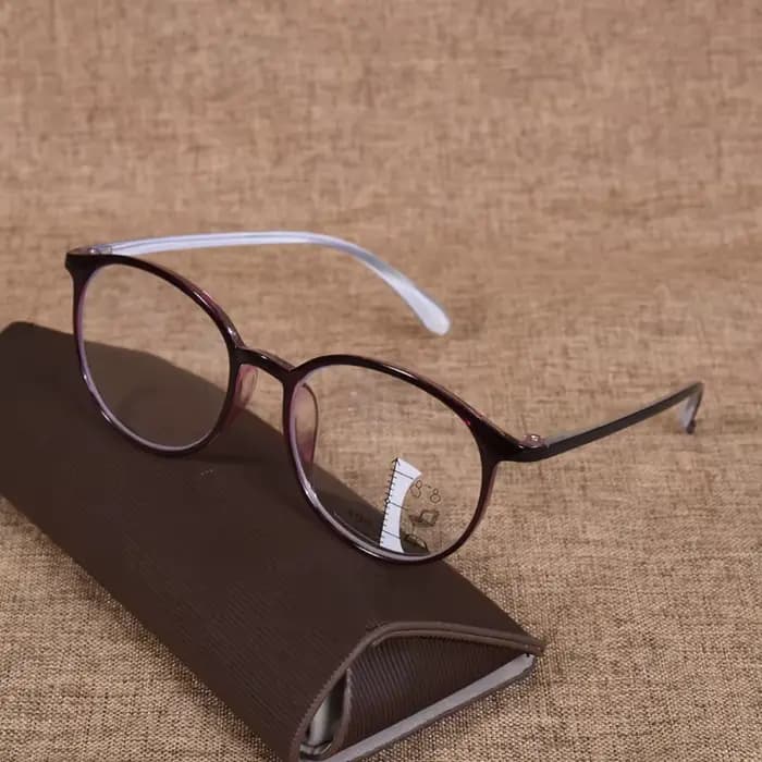Lunettes de lecture multifocales progressives à monture ronde violette