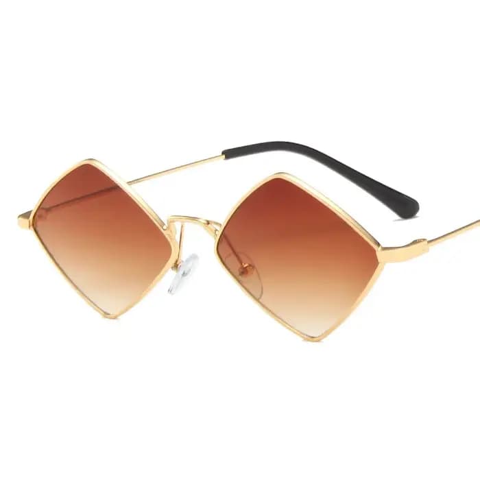 Lunettes de soleil polygonales hipster pour femmes