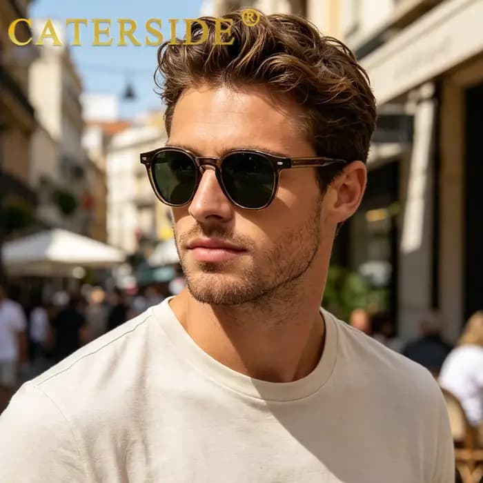 CATERSIDE – lunettes de soleil polarisées vintage pour hommes