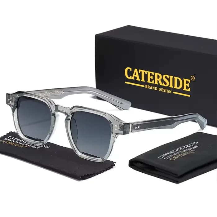 Lunettes de soleil carrées classiques CATERSIDE pour hommes
