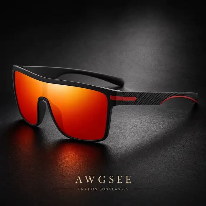 Lunettes de soleil carrées surdimensionnées pour hommes et femmes