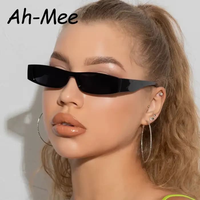 Lunettes de soleil rectangulaires à monture étroite pour femmes