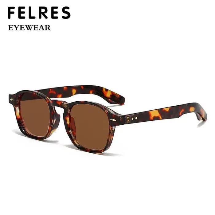 Lunettes de soleil de créateur à verres orange pour hommes et femmes