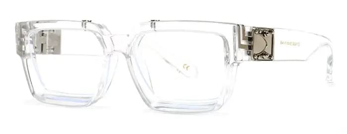 Lunettes correctrices carrées surdimensionnées pour hommes, monture transparente, nouvelle marque de