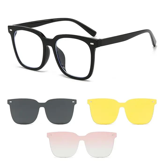 Lunettes de soleil à clip magnétique pour homme
