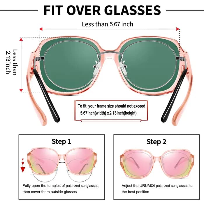 Lunettes de soleil surdimensionnées à porter par-dessus
