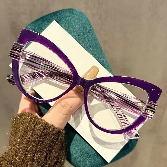 Femmes grandes lunettes de lecture œil de chat à la mode surdimensionné loin vue
