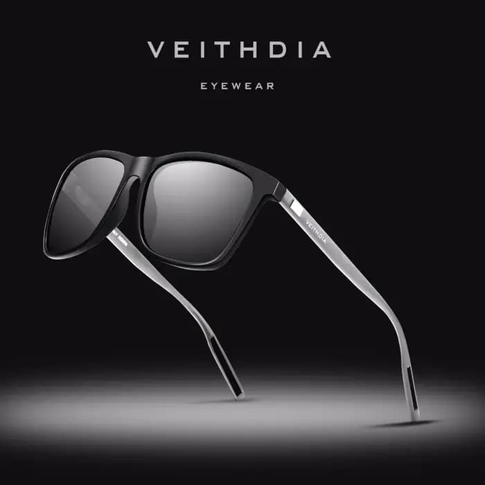 VEITHDIA lunettes de soleil sport extérieur unisexe aluminium magnésium TR90 polarisé UV400 lentille