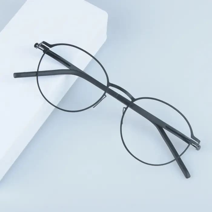 Tona-Lunettes Rondes Ultralégères Sans Vis pour Homme et Femme