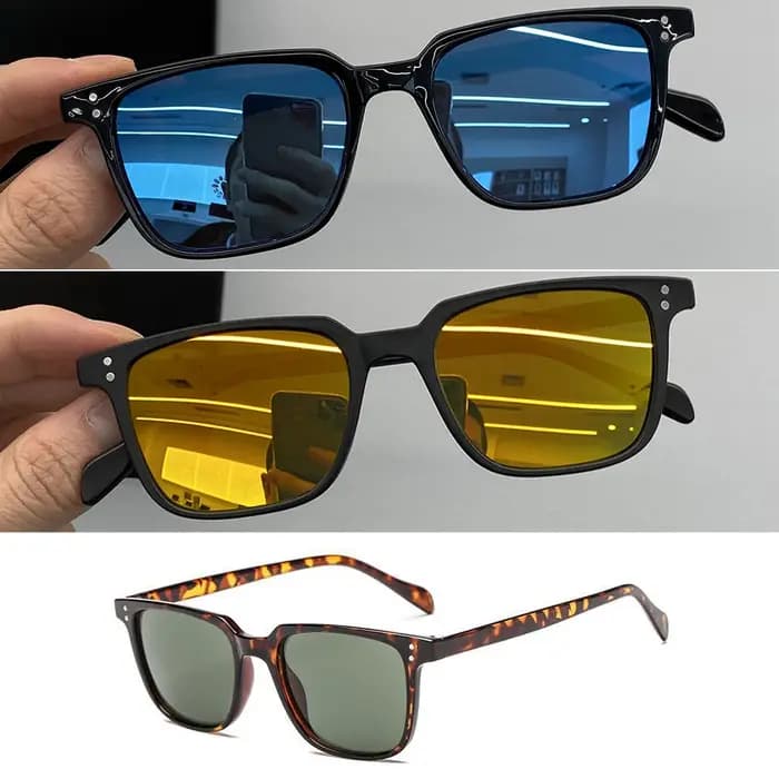 Lunettes de soleil rectangulaires pour femmes et hommes