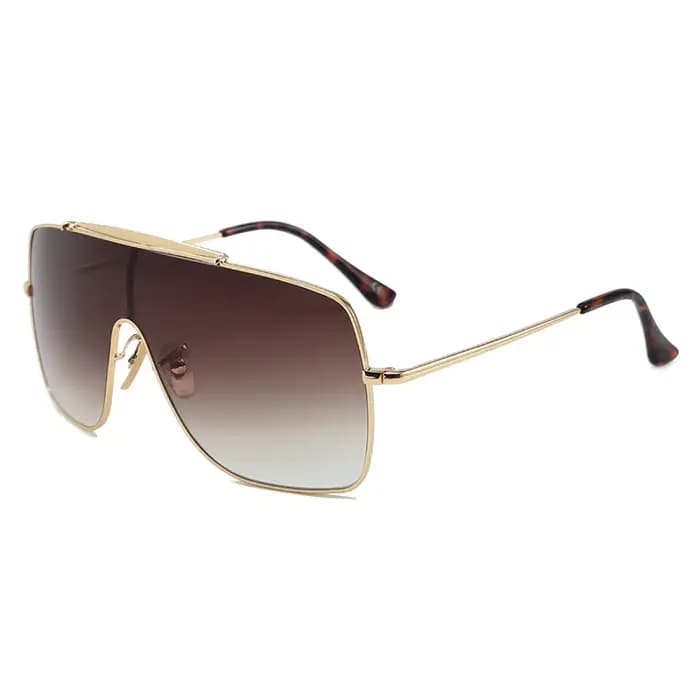 Lunettes de Soleil Tendance Hip Hop avec Verres Monobloc