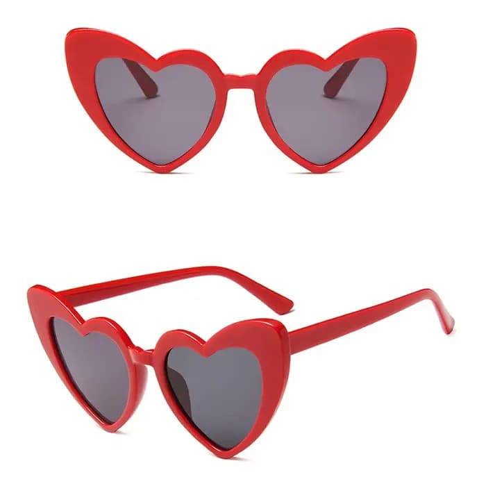 Lunettes de soleil en forme de cœur pour femmes