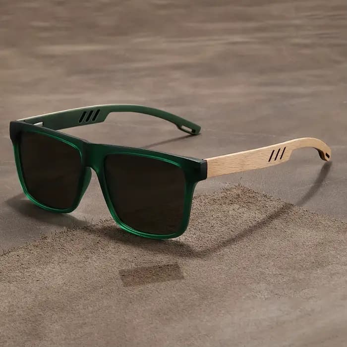 Lunettes de soleil rétro en noyer, ultralégères, carrées, polarisées, exquises, à la mode, pour homm