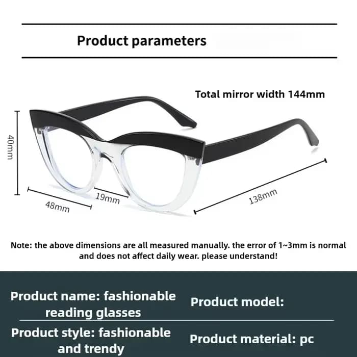 Lunettes de presbytie œil de chat pour femmes