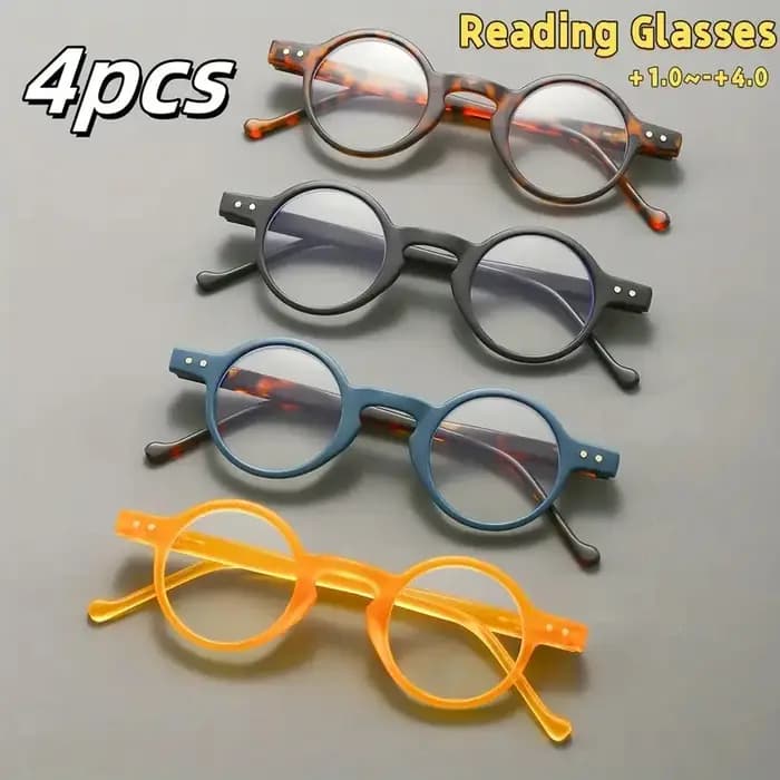 Lunettes de lecture unisexes à petite monture ronde