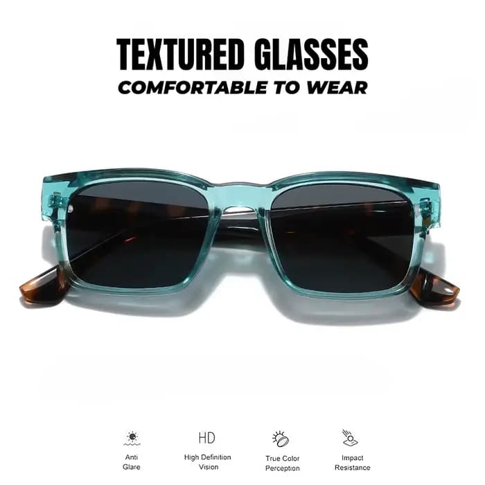 Lunettes de soleil rétro punk - Monture carrée protectrice