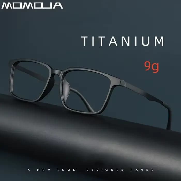 MOMOAlbaneNew-Lunettes rétro carrées en titane TR90 pour hommes, lunettes de myopie, contrevenants o