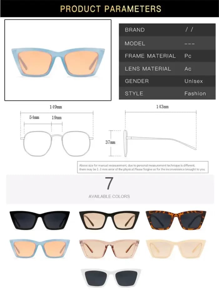 Lunettes de soleil œil de chat vintage INS pour femme