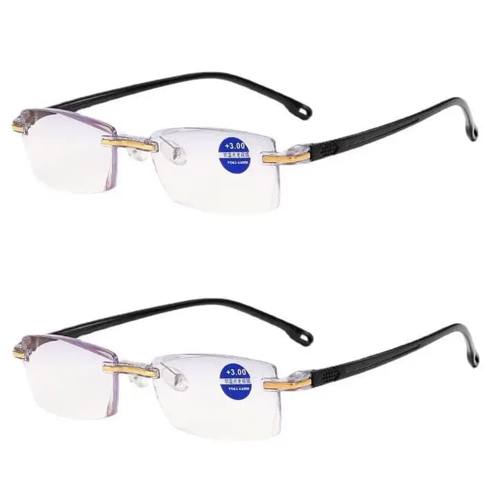 Lunettes de lecture carrées sans monture pour hommes et femmes