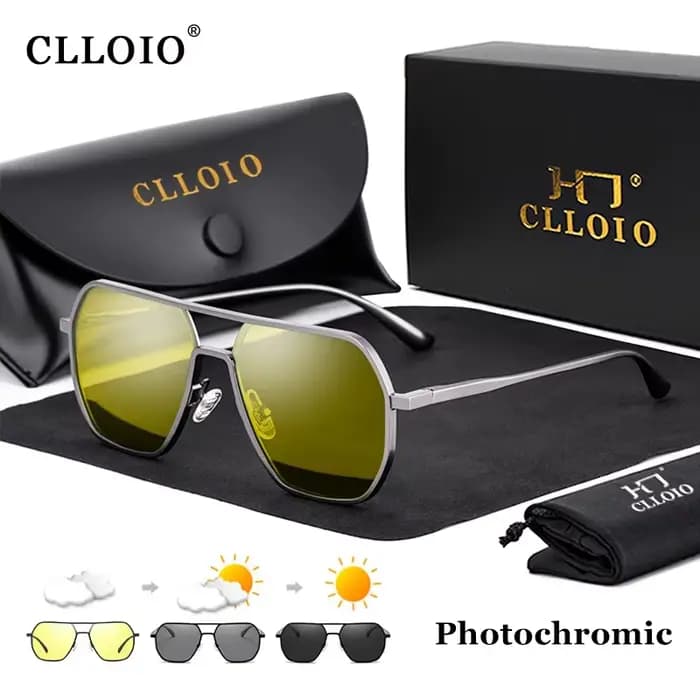 CLLOIO Anti-éblouissement jour nuit Vision lunettes hommes femmes polarisées conduite
