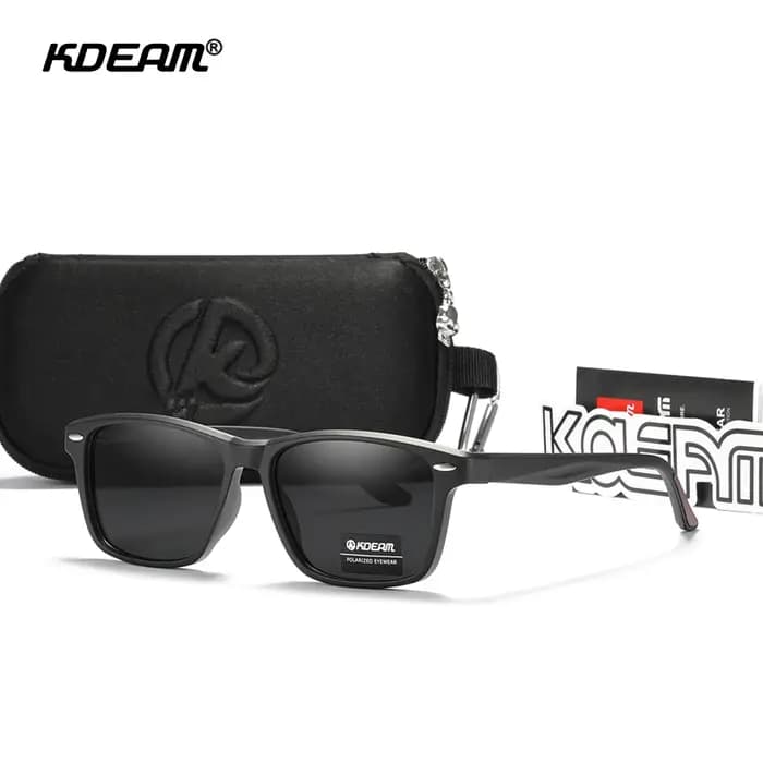KDEAM – lunettes de soleil polarisées carrées assorties pour hommes et femmes, monture en matériau T