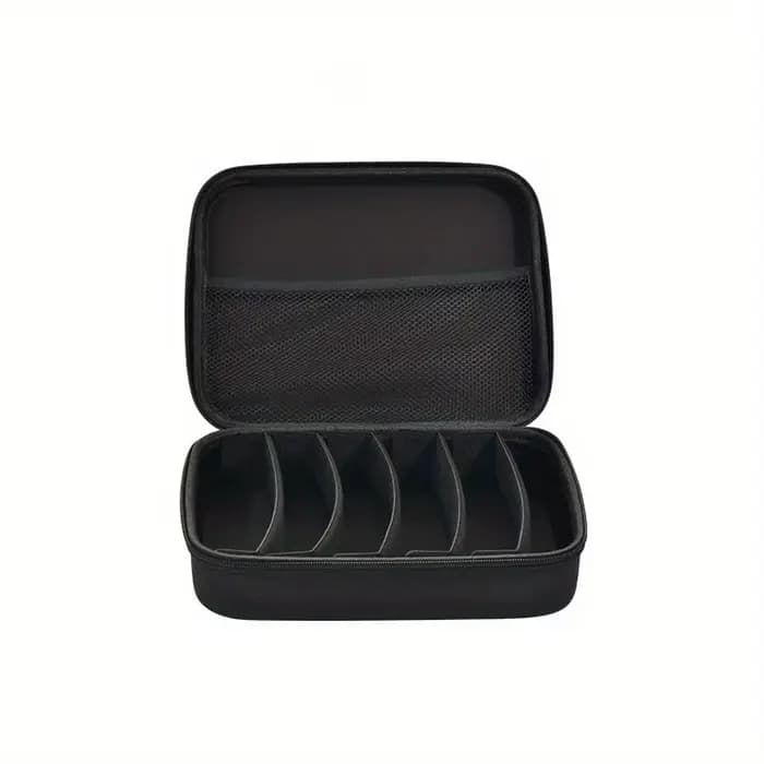 Boîte de rangement portable pour lunettes avec 6/7 compartiments réglables, conçue pour organiser le