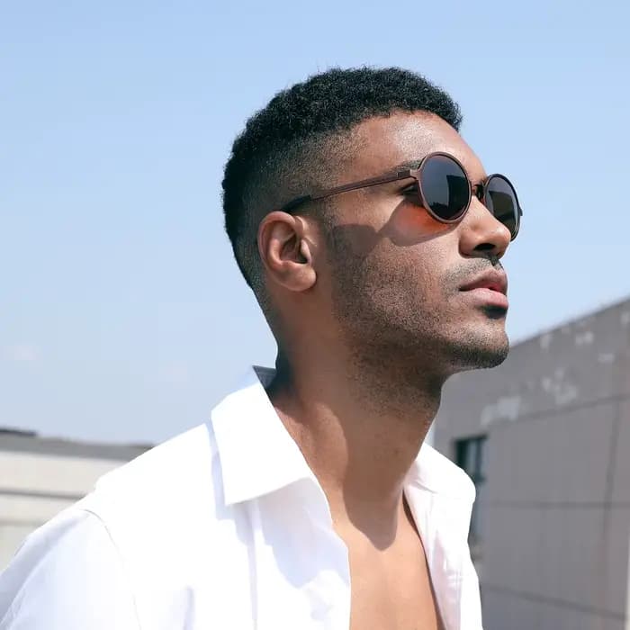 BARCUR Design lunettes de soleil rondes polarisées pour hommes lunettes noires chaudes mâle ultralég