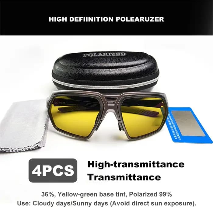 Lunettes de soleil de pêche polarisées 99% UV400-lentille HD antireflet pour la conduite/pêche au leurre revêtement miroir bleu et cadre léger