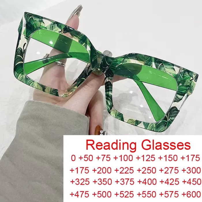 Lunettes de lecture surdimensionnées à rayures colorées pour femmes et hommes