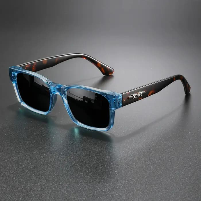Lunettes de soleil rétro punk - Monture carrée protectrice