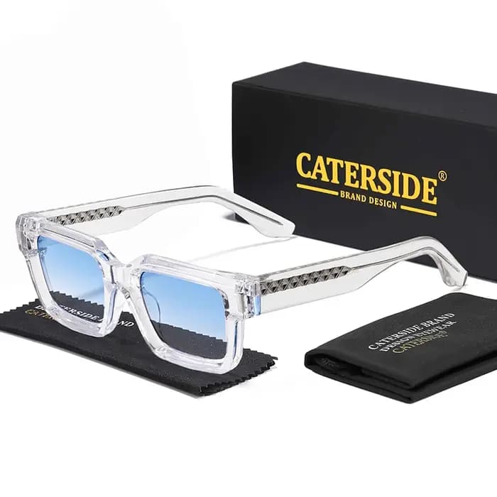 CATERSIDE Punk hommes lunettes de soleil carrées marque Design cadre