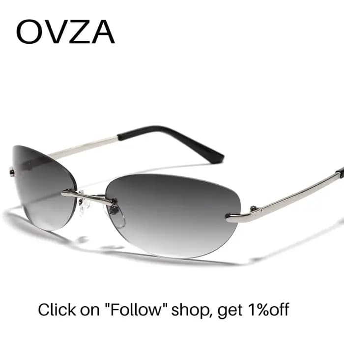 OVZA – lunettes de soleil Punk sans bords pour hommes et femmes
