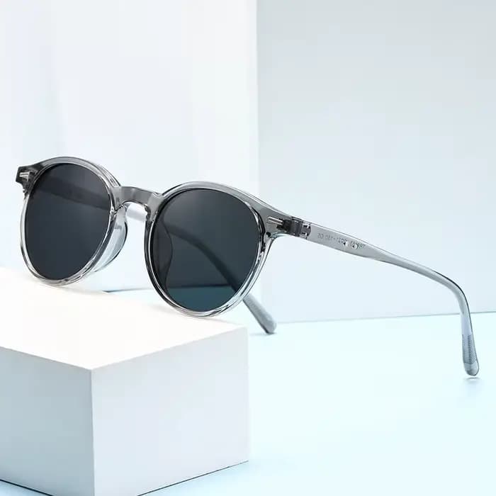 Lunettes de soleil à monture ronde transparente pour femmes et hommes