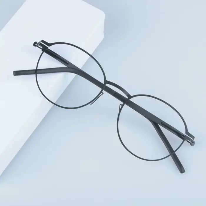 Tona-Lunettes Rondes Ultralégères Sans Vis pour Homme et Femme, Marque Allemande, Tendance, Styliste