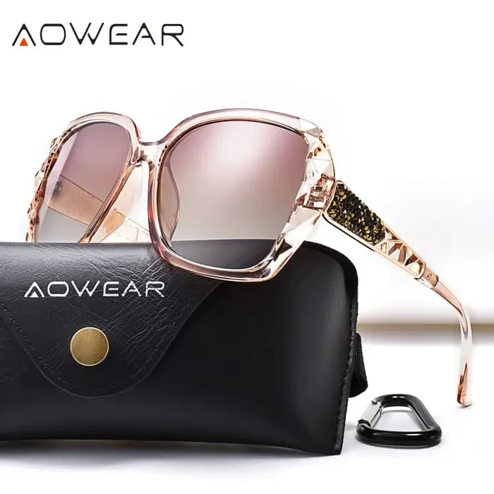 Femmes luxe dégradé surdimensionné lunettes de soleil femmes polarisées carré Vintage lunettes de so