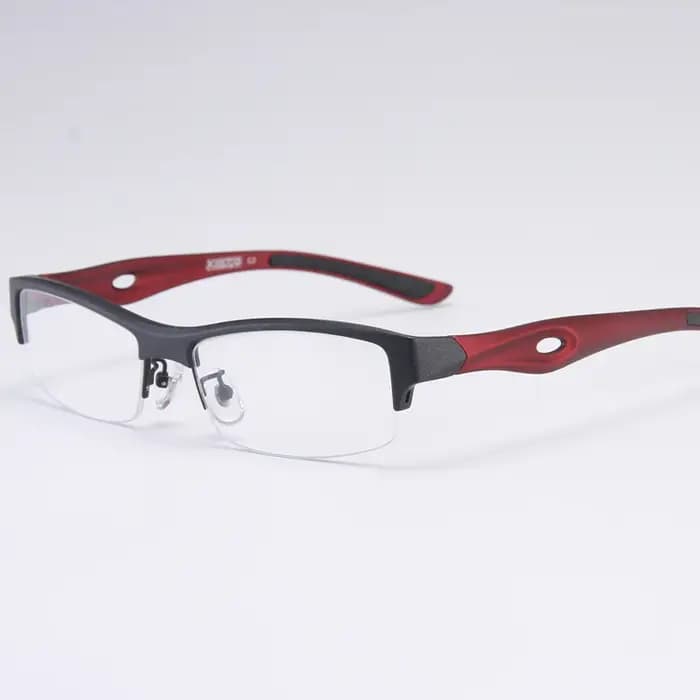 Lunettes de sport carrées à demi-monture de lunettes pour hommes