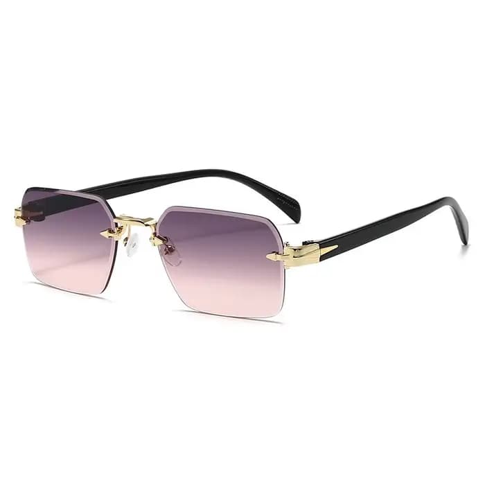 Lunettes carrées sans monture unisexes et tendance