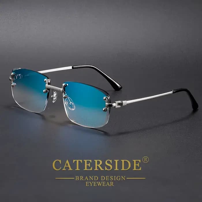 CATERSIDE mode lunettes de soleil sans cadre hommes femmes luxueux fête en plein air lunettes de sol