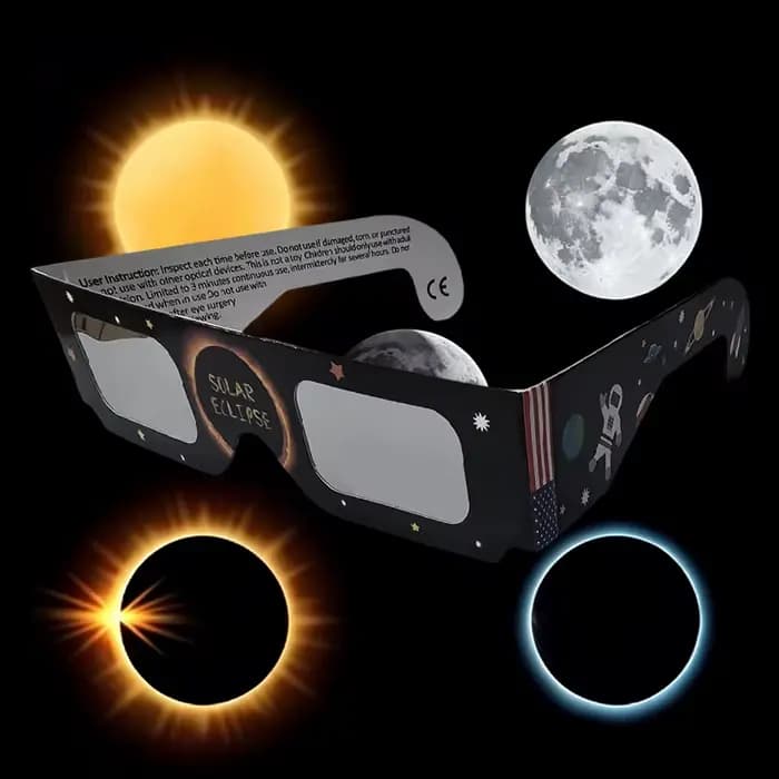 Lunettes d'éclipse solaire approuvées pour observation directe du soleil