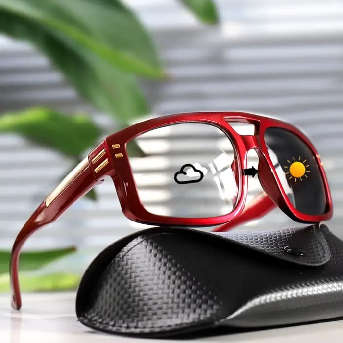 Lunettes de soleil photochromiques décontractées pour hommes et femmes, lunettes carrées coupe-vent